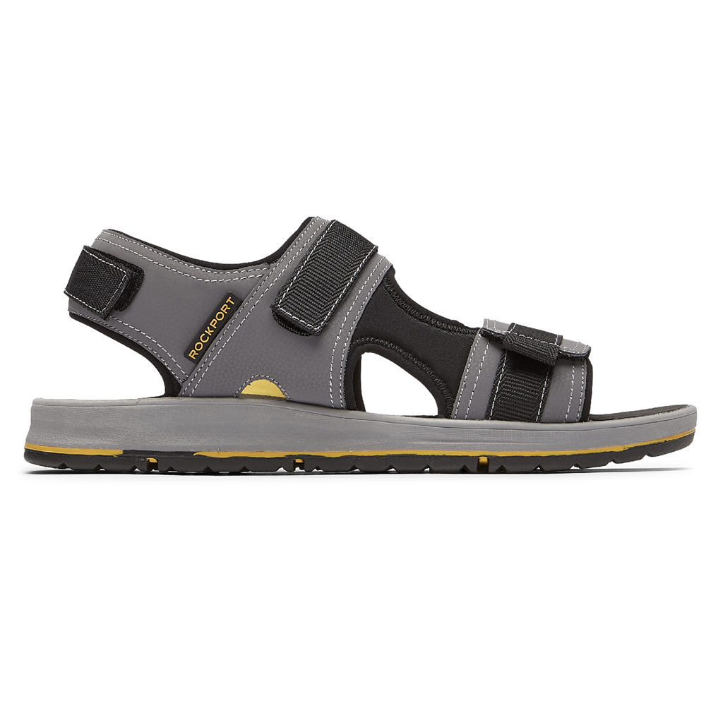 Rockport Sandaler Herre Grå - Lucky Bay Sport 3 Strap - ADKF49785